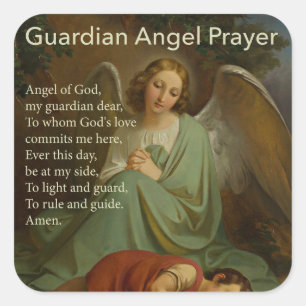 Guardian Angel Gebet mit Boy Sticker