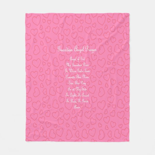 Guardian Angel Gebet Pink Fleecedecke (Vorderseite)