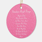 Guardian Angel Gebet Pink Keramik Ornament (Links)