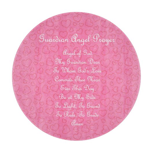 Guardian Angel Gebet Pink Schneidebrett (Vorderseite)