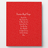 Guardian Angel Gebet Rotes Herz  Fotoplatte (Vorderseite)