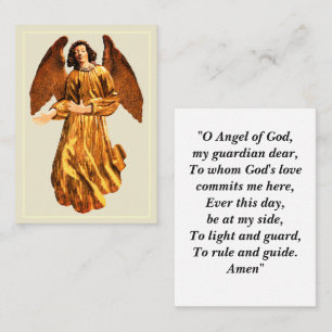 Guardian Angel Gebet Visitenkarte