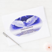 Guardian Angel-Gebetsticker Ovaler Aufkleber (Umschlag)