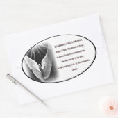 Guardian Angel-Gebetsticker Ovaler Aufkleber (Umschlag)