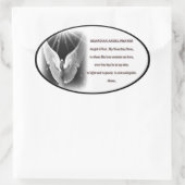 Guardian Angel-Gebetsticker Ovaler Aufkleber (Tasche)
