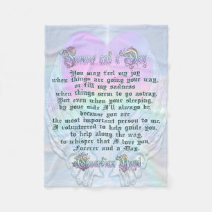 Guardian Angel Gedicht Blanket Fleecedecke