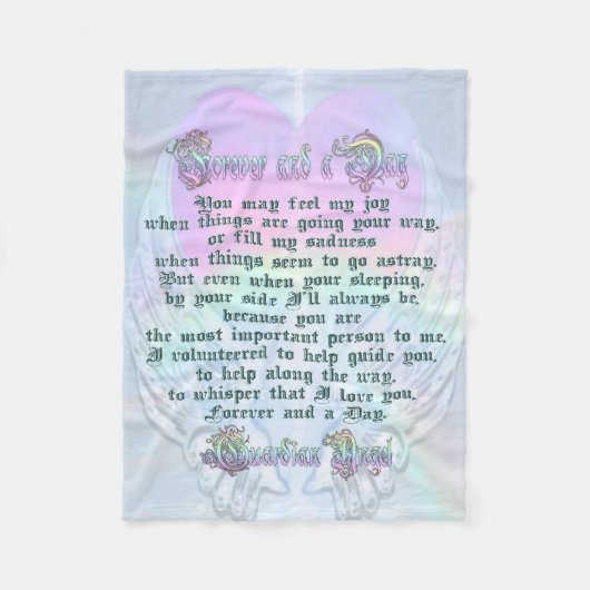 Guardian Angel Gedicht Blanket Fleecedecke (Vorderseite)