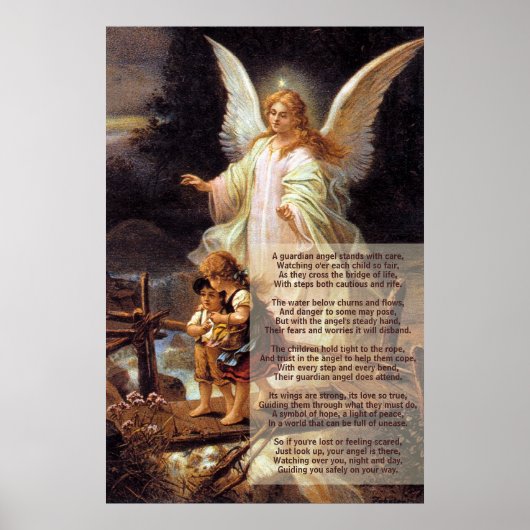 Guardian Angel Gedicht, Kinder, Bridge Poster (Vorne)