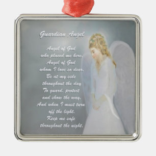 Guardian Angel Gedicht Silbernes Ornament