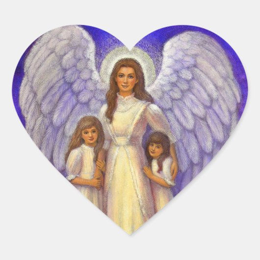Guardian Angel Heart Sticker (Vorderseite)