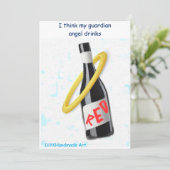 Guardian Angel Humore Grußkarte Karte (Stehend Vorderseite)