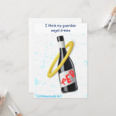 Guardian Angel Humore Grußkarte Karte (Vorderseite/Rückseite Beispiel)