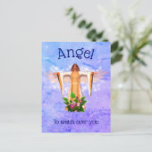 Guardian Angel Inspirational Postcard Postkarte (Stehend Vorderseite)