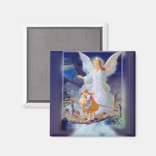Guardian Angel, Kinder und Brücke Magnet (Vorderseite/Rückseite)