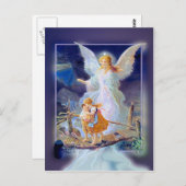 Guardian Angel, Kinder und Brücke Postkarte (Vorne/Hinten)