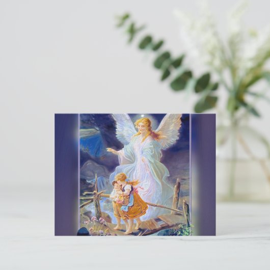 Guardian Angel, Kinder und Brücke Postkarte (Stehend Vorderseite)