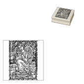 GUARDIAN ANGEL & LAMB, FRIEDHOF RUBBER BRIEFMARKE GUMMISTEMPEL (Stempel)