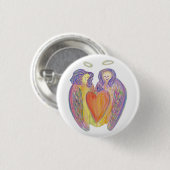 Guardian Angel Liebe Hört Lapel Button-Buttone Button (Vorne & Hinten)