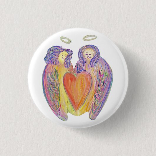 Guardian Angel Liebe Hört Lapel Button-Buttone Button (Vorderseite)