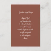 Guardian Angel mit Gebet Begleitkarte (Rückseite)