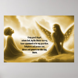 Guardian Angel mit Gebet Poster