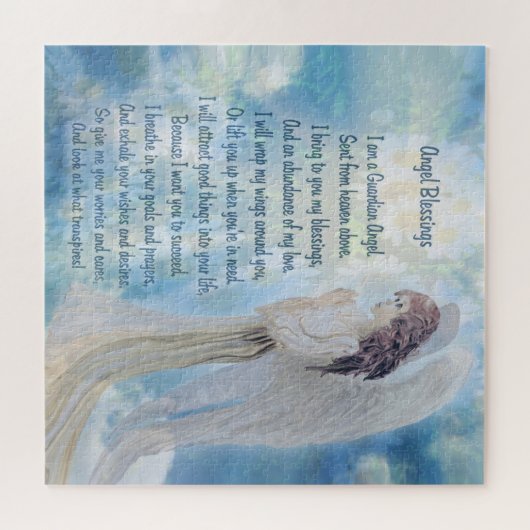 Guardian Angel mit Gedicht Puzzle (Horizontal)