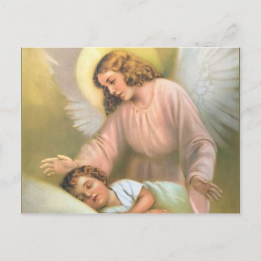 Guardian Angel mit Kind Postkarte (Vorderseite)