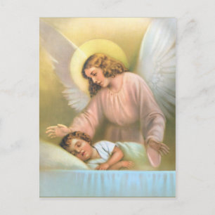 Guardian Angel mit Kind Postkarte