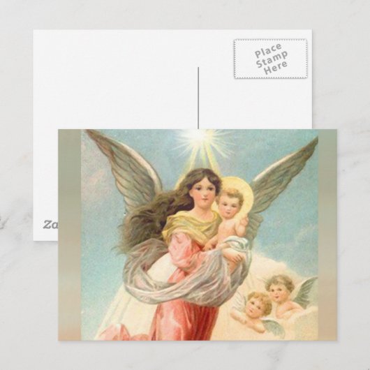 Guardian Angel mit Kindern Postkarte (Vorne/Hinten)