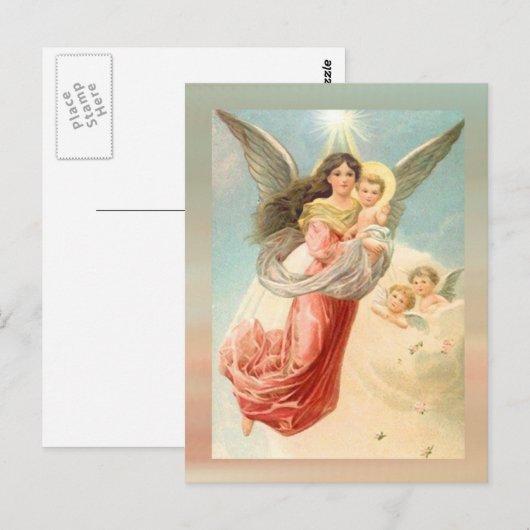 Guardian Angel mit Kindern Postkarte (Vorne/Hinten)