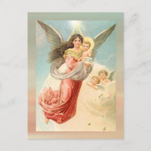 Guardian Angel mit Kindern Postkarte