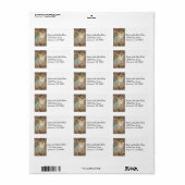 Guardian Angel mit rosa Rosen Adressaufkleber (Vorne)