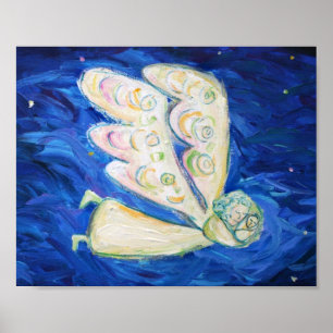 Guardian Angel mit Schlafen Baby Poster Art drucke