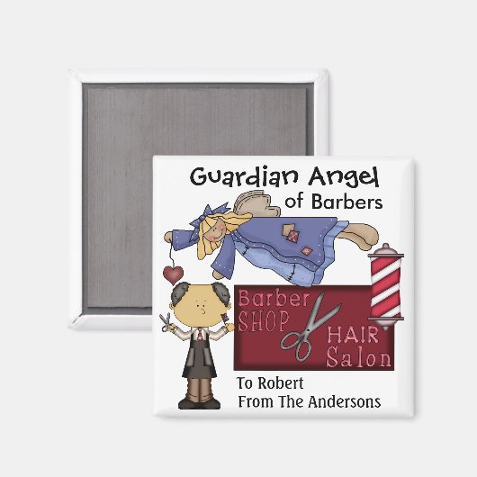 Guardian Angel of Barbers (SRF) Magnet (Vorderseite/Rückseite)
