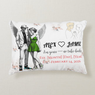 Guardian Angel Pair – Cute Wings Accent Pillow Dekokissen