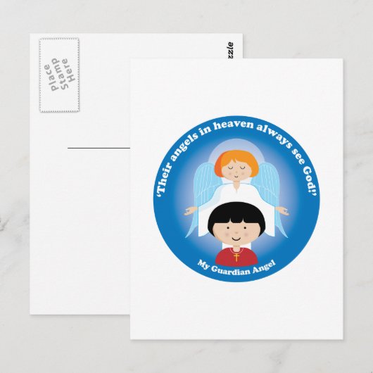 Guardian Angel Postkarte (Vorne/Hinten)