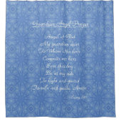 Guardian Angel Prayer Blue Duschvorhang (Vorderseite)