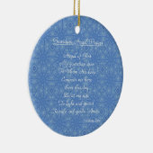 Guardian Angel Prayer Blue Keramik Ornament (Rechts)