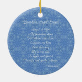 Guardian Angel Prayer Blue Keramik Ornament (Hinten)