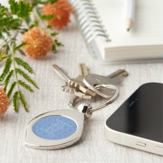 Guardian Angel Prayer Blue Schlüsselanhänger (Seite)