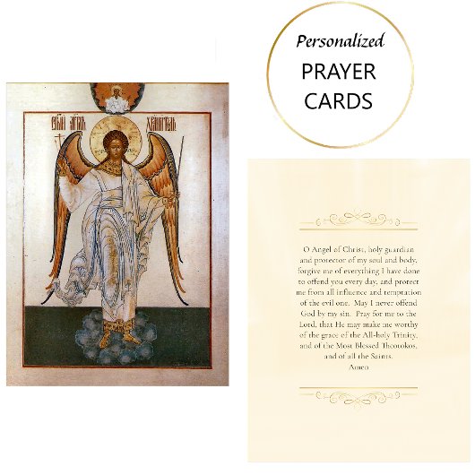 Guardian Angel Prayer Card Orthodox Christlich Platzkarte