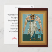 Guardian Angel Prayer Card Postkarte (Vorne/Hinten)