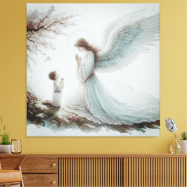 Guardian Angel Prayer Leinwanddruck