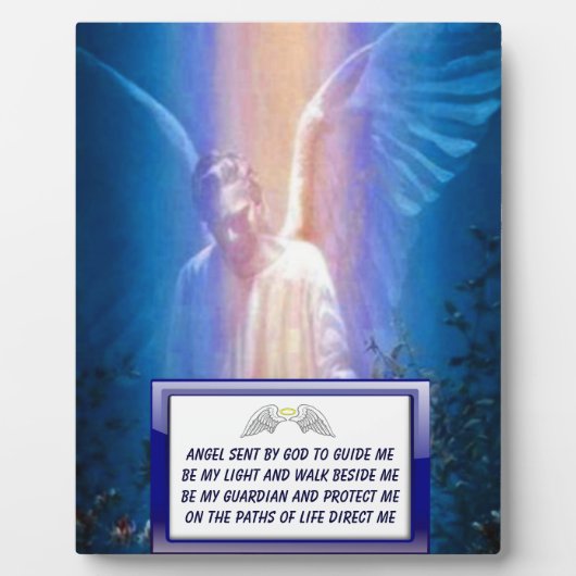 Guardian Angel Prayer-Plakette Fotoplatte (Vorderseite)