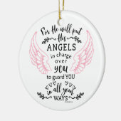 Guardian Angel Psalm 91:11 Bible Scripture Verse Keramik Ornament (Links)