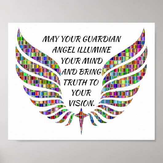 Guardian Angel Quote/Engel Wings Poster (Vorne)
