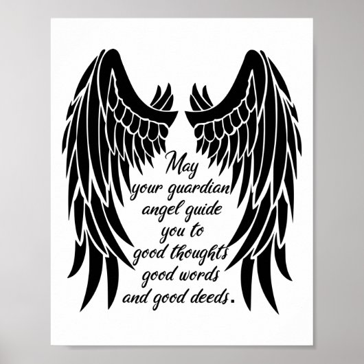 Guardian Angel Quote Poster (Vorne)
