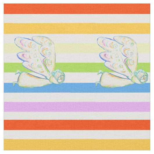 Guardian Angel Rainbow Stripe Stoff Art Material (Nahaufnahme)