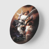 Guardian Angel Runde Wanduhr (Winkel)