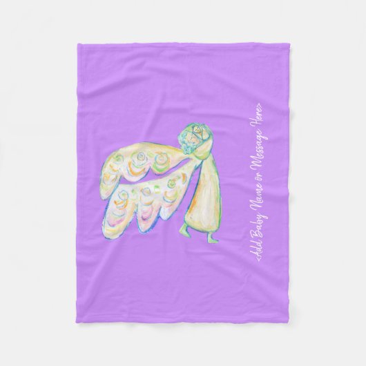 Guardian Angel Soft Fleece Custom Baby Blankets (Vorderseite)